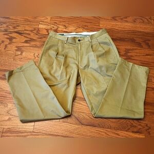 Orvis Men's Pleated Chino Khaki‎ Pants Size 35